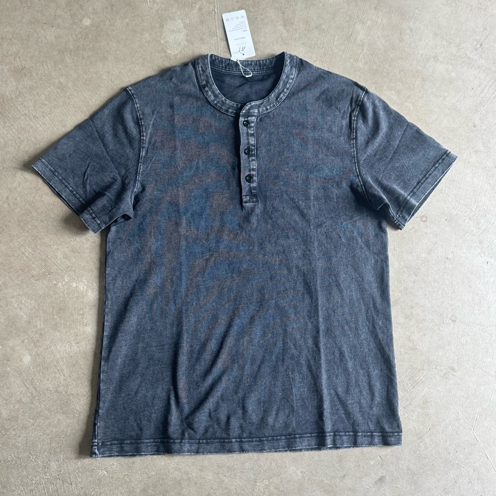 Aimeilgot Men's Heather Gray Henley T Shirt (M)